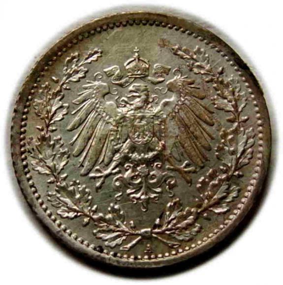 1/2 marki 1914 Wilhelm II Hohenzollern Niemcy Berlin (2)