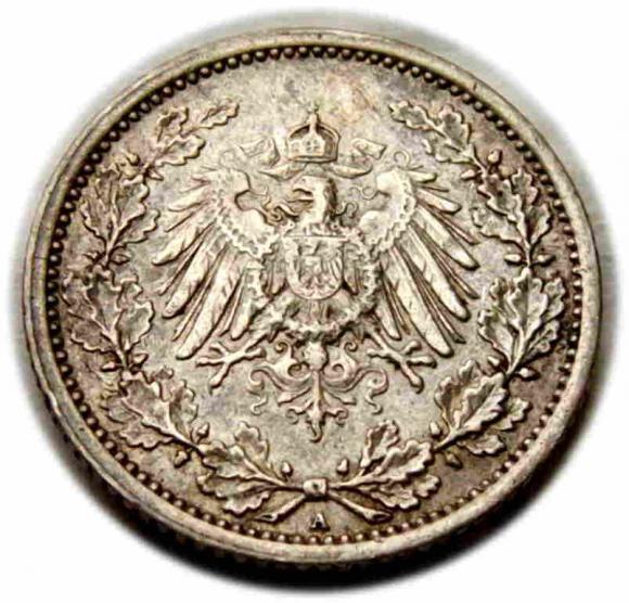 1/2 marki 1915 Wilhelm II Hohenzollern Niemcy Berlin (2)