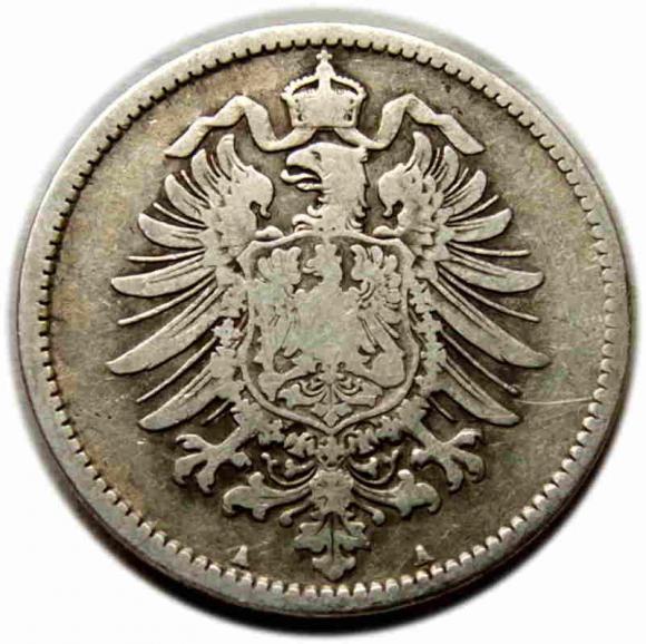 1 marka 1875 Wilhelm I Hohenzollern Niemcy Berlin (2)