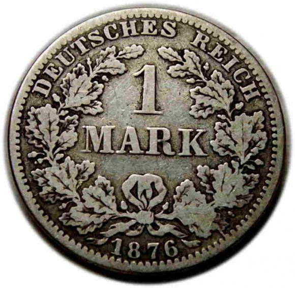 1 marka 1876 Wilhelm I Hohenzollern Niemcy Berlin (2)