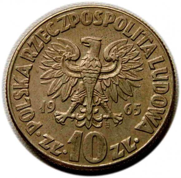 10 złotych 1965 Mikołaj Kopernik PRL (2)