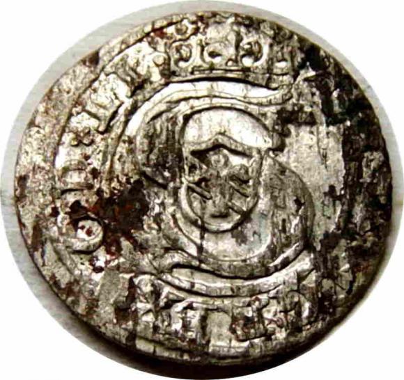 Szeląg 1600 Zygmunt III Waza Ryga (1)