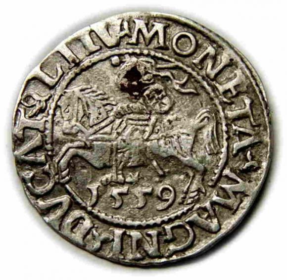 Półgrosz 1559 Zygmunt II August Wilno (1)