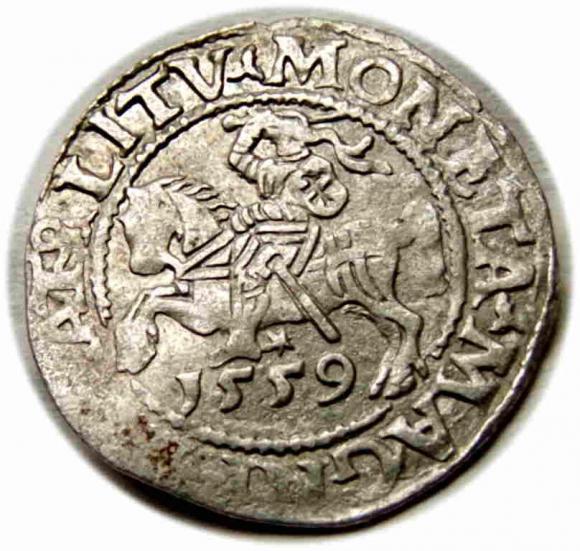 Półgrosz 1559 Zygmunt II August Wilno (1)