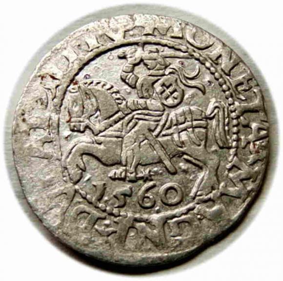 Półgrosz 1560 Zygmunt II August Wilno (1)