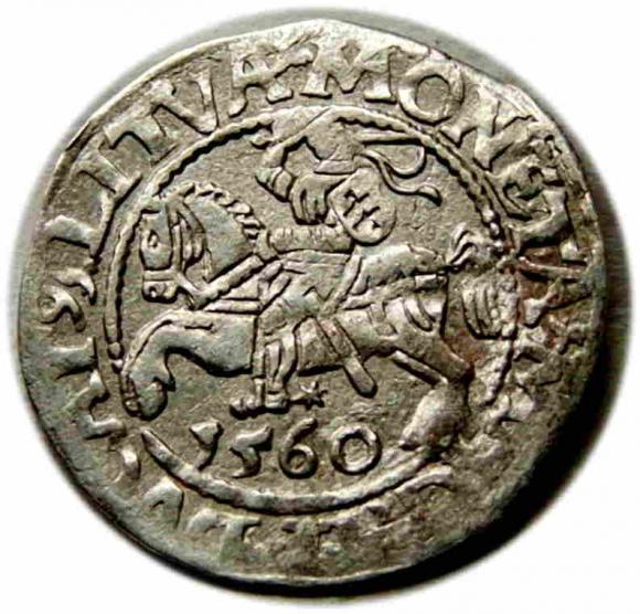 Półgrosz 1560 Zygmunt II August Wilno (1)