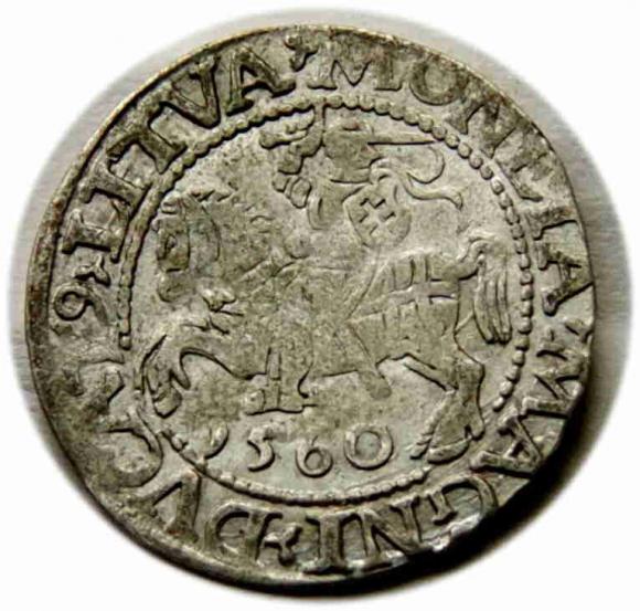 Półgrosz 1560 Zygmunt II August Wilno (1)