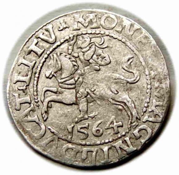 Półgrosz 1564 Zygmunt II August Wilno (1)