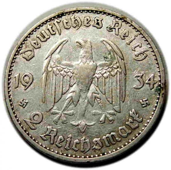2 marki 1934 Niemcy Karlsruhe (2)