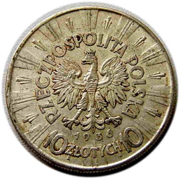 10 złotych 1936 Józef Piłsudski Warszawa (2)