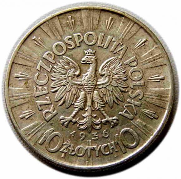 10 złotych 1936 Józef Piłsudski Warszawa (2)