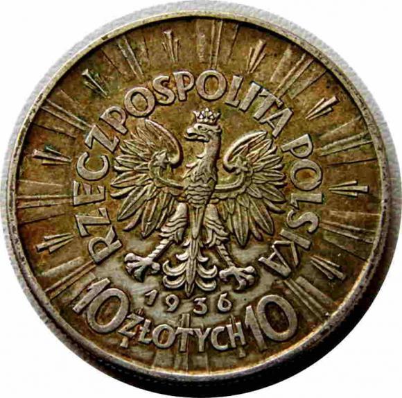 10 złotych 1936 Józef Piłsudski Warszawa (2)
