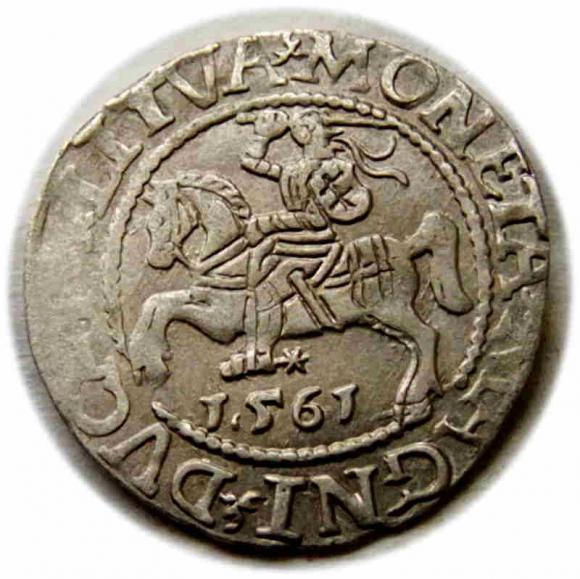 Półgrosz 1561 Zygmunt II August Wilno (1)