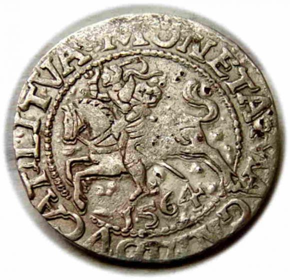 Półgrosz 1564 Zygmunt II August Wilno (1)