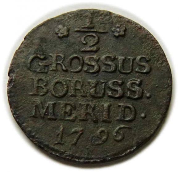 Półgrosz 1796 Fryderyk Wilhelm II Prusy Południowe Wrocław (1)