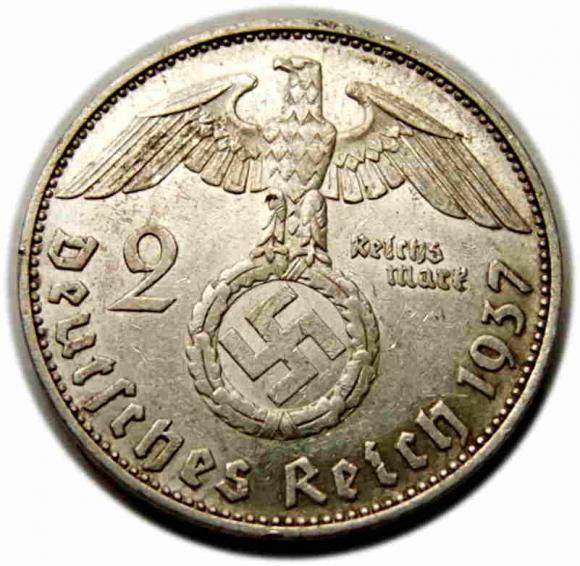2 marki 1937 E Niemcy Muldenhutten (2)