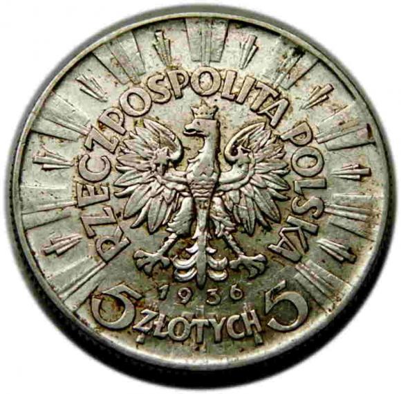 5 złotych 1936 Józef Piłsudski II RP Warszawa (2)