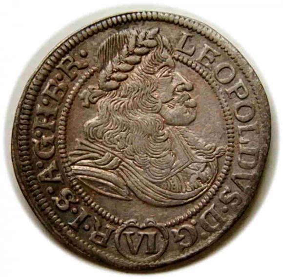 6 krajcarów 1674 Leopold I Habsburg Wrocław (1)