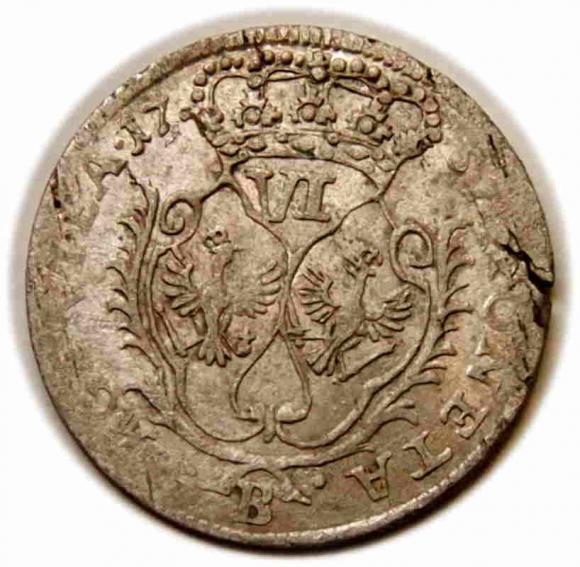 Szóstak 1757 Fryderyk II Wielki Prusy Wrocław (2)