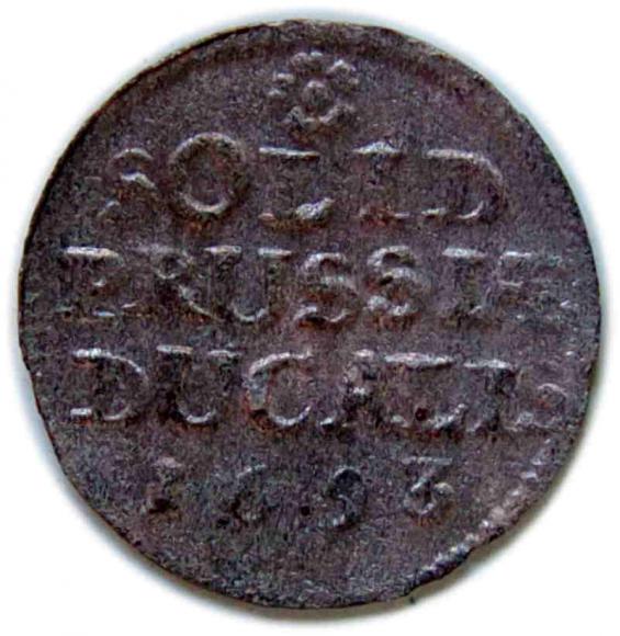 Szeląg 1693 Fryderyk I Pruski Prusy Królewiec (1)