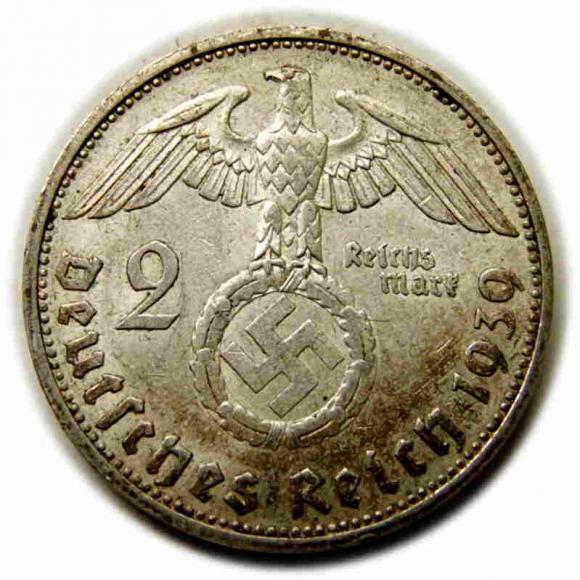 2 marki 1939 F Niemcy Stuttgart (2)