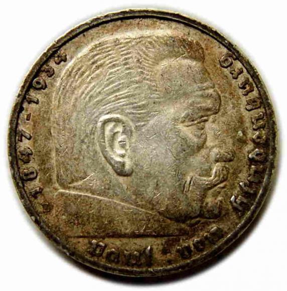 5 marek 1935 E Muldenhutten Niemcy srebro (1)