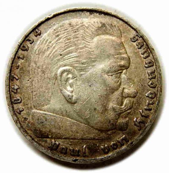5 marek 1935 F Stuttgart Niemcy srebro (1)