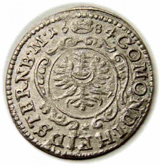 1 krajcar 1684 Chrystian Ulryk I Księstwo Oleśnickie Oleśnica (2)