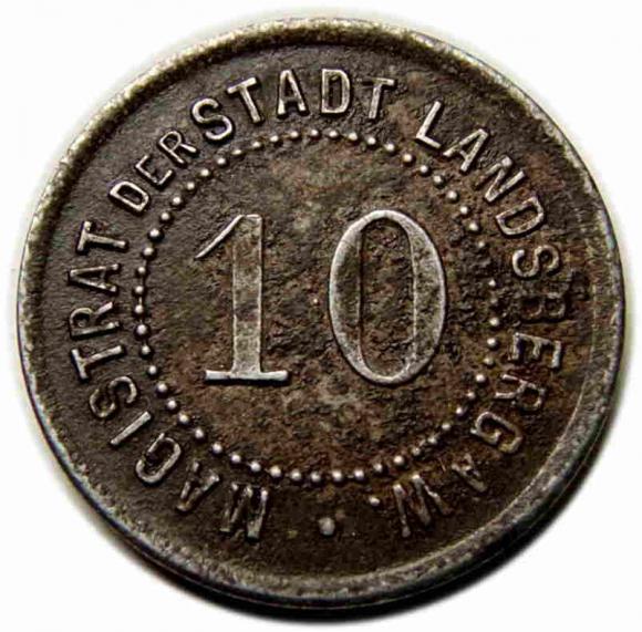10 fenigów Gorzów Wielkopolski Landsberg a. Warthe  (2)