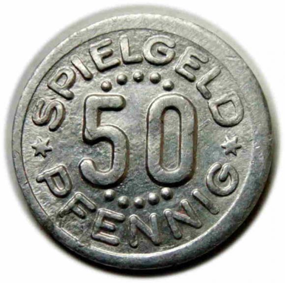 Żeton Spielgeld 50 fenigów Niemcy (1)