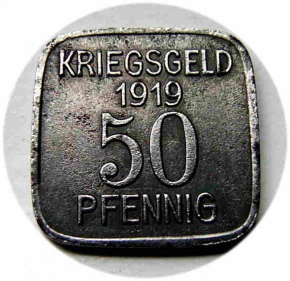 50 fenigów 1919 Zielona Góra Grunberg (1)