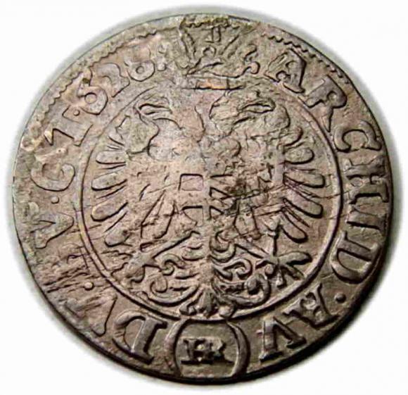 3 krajcary 1628 Ferdynand II Habsburg Wrocław (2)