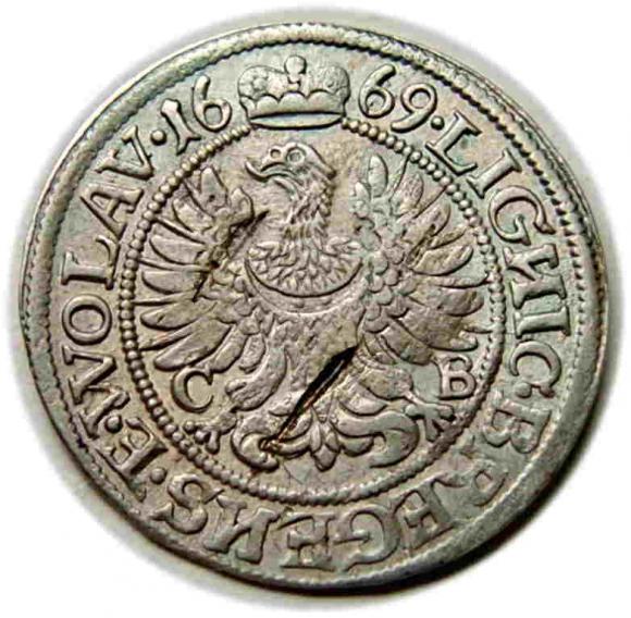 3 krajcary 1669 Chrystian Wołowski Księstwo Brzesko - Legnicko - Wołowskie Brzeg (2)