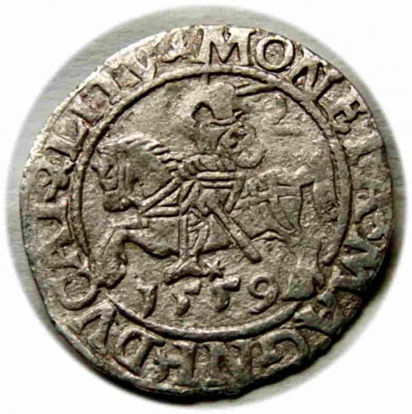 Półgrosz 1559 Zygmunt II August Wilno (1)