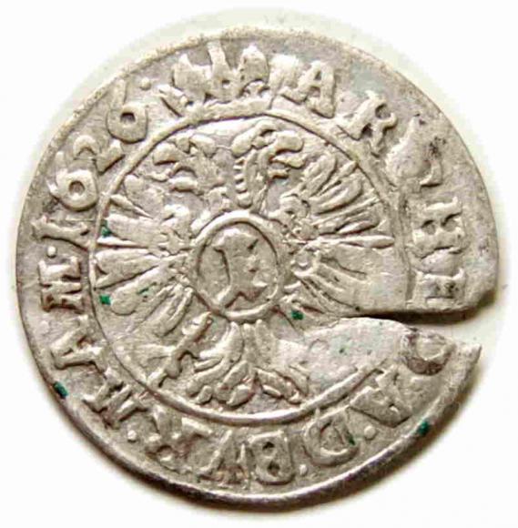 1 krajcar 1626 Ferdynand II Habsburg Brno (2)