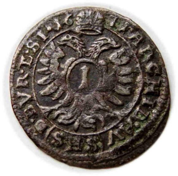 1 krajcar 1671 Leopold I Habsburg Wrocław (2)