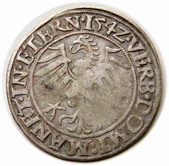 Grosz 1542 Fryderyk II Legnicki Księstwo Brzesko - Legnicko - Wołowskie Legnica (2)