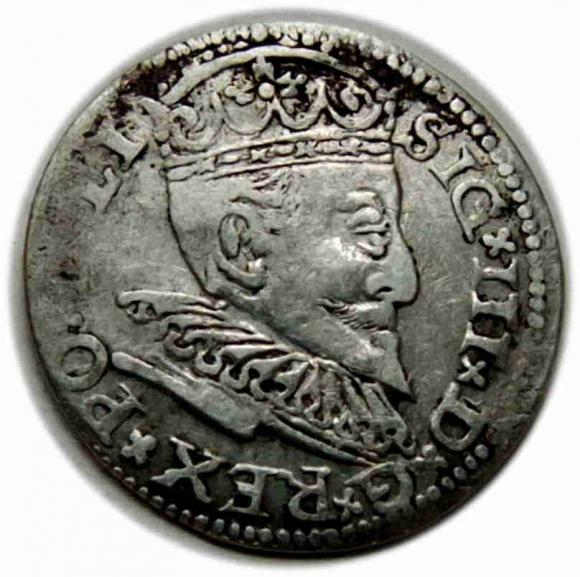 Trojak 1594 Zygmunt III Waza Ryga (1)