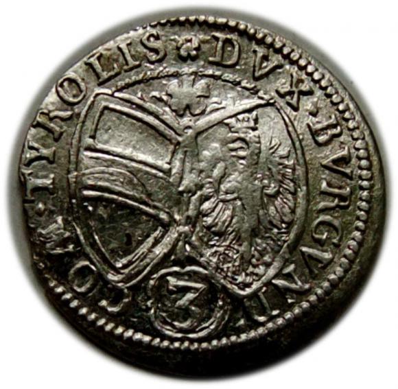 3 krajcary 1648 Ferdynand Karol Austria Hall (2)