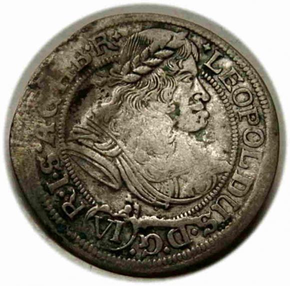 6 krajcarów 1673 Leopold I Habsburg Wrocław (1)