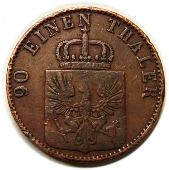 4 fenigi 1868 Wilhelm I Hohenzollern Prusy Frankfurt  (2)