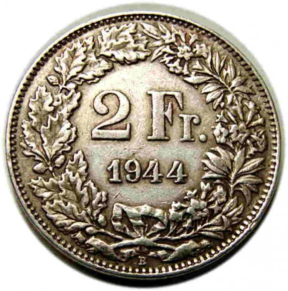 2 franki 1944 Szwajcaria (1)