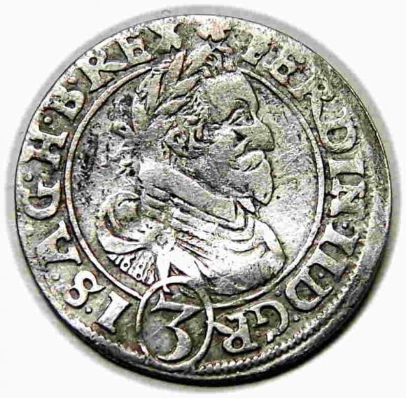 3 krajcary 1625 Ferdynand II Habsburg Wrocław (1)