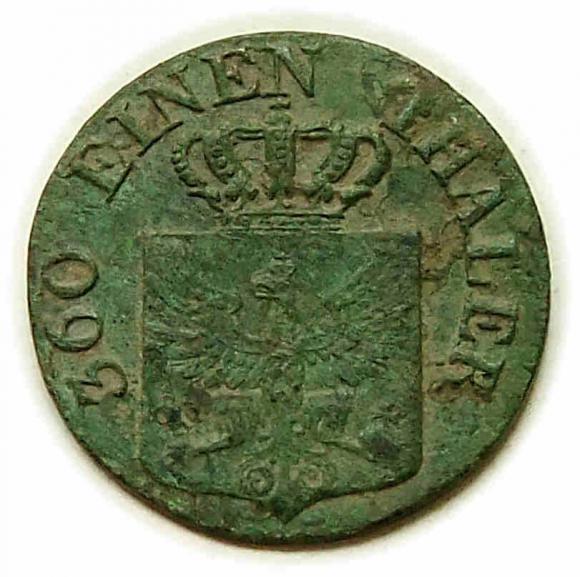 1 fenig 1828 Franciszek II Habsburg Niemcy Berlin (2)
