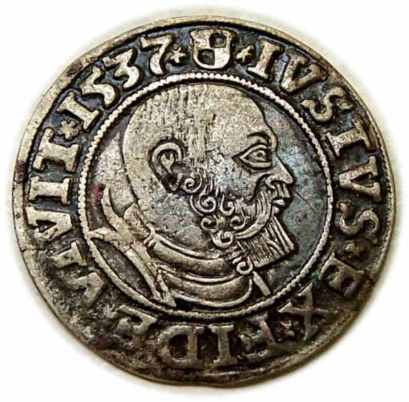 Grosz 1537 Albrecht Hohenzollern Księstwo Pruskie Królewiec (1)