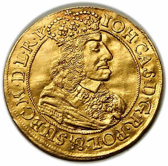 Dukat 1658 Jan Kazimierz Gdańsk złoto (1)