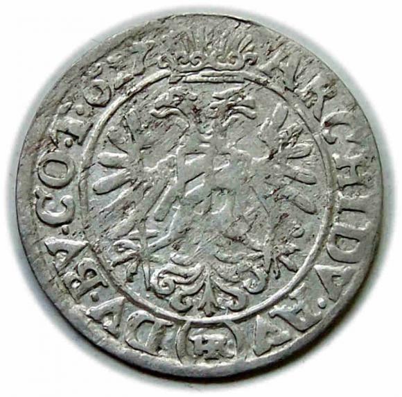 3 krajcary 1627 Ferdynand I Habsburg Wrocław (2)