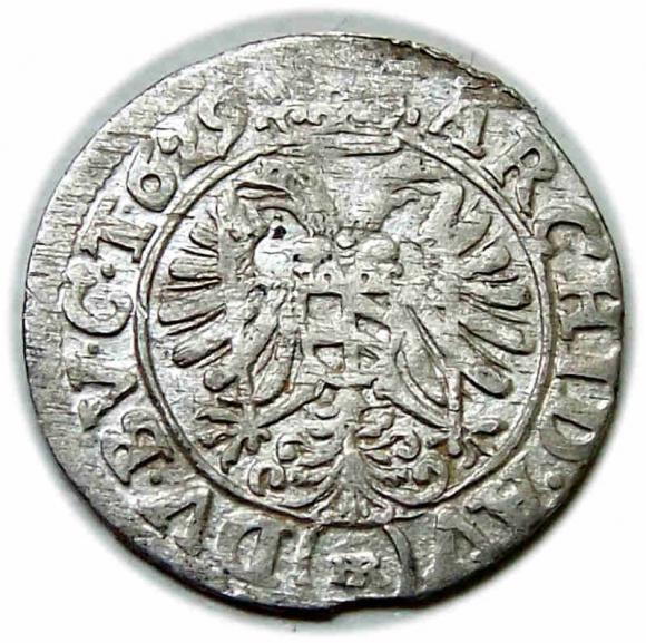 3 krajcary 1629 Ferdynand I Habsburg Wrocław (2)