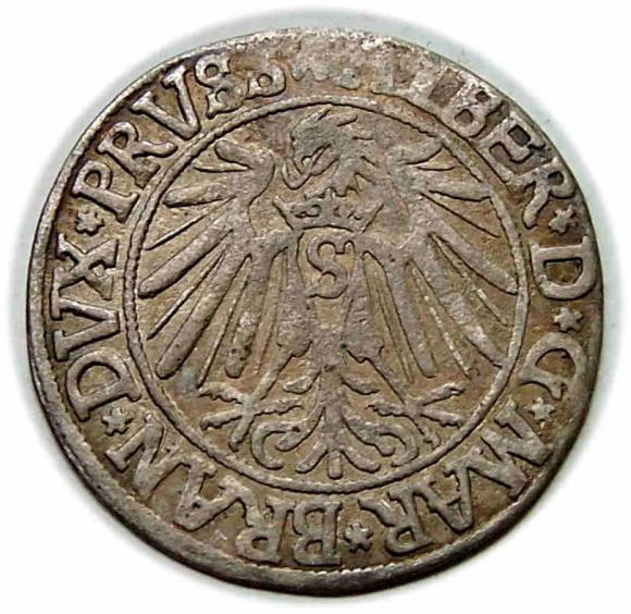 Grosz 1540 Albrecht Hohenzollern Księstwo Pruskie Królewiec (2)