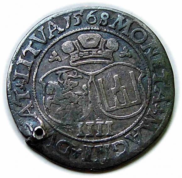 Czworak 1568 Zygmunt II August Litwa Wilno (2)